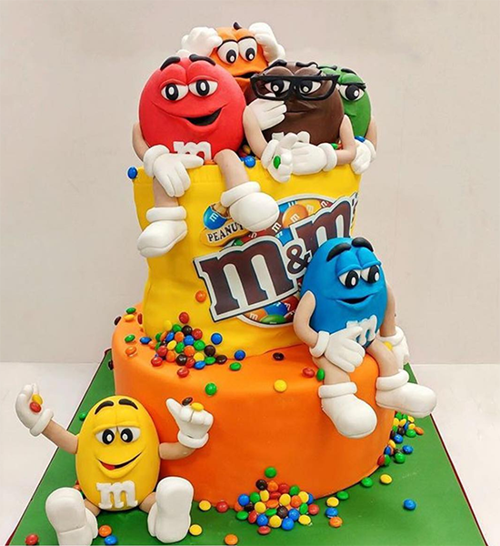 M&M Party Cake